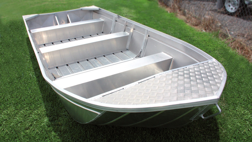 Inland aluminum boat for stability, manufactured in Australia
